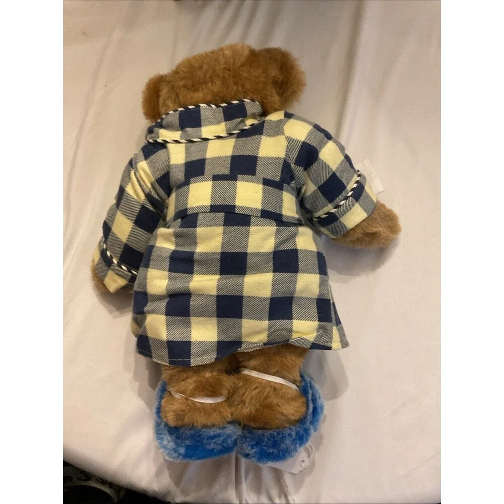 Vintage Vermont Teddy Bear Feel Better Bear  Articulated NIB W/Robe And Slippers
